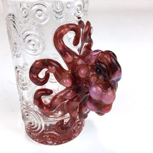 Red Octopus Shot Glass by Mazet Studios
